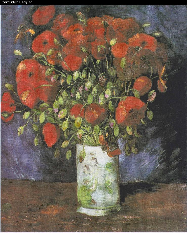 Vincent Van Gogh Vase with Red Poppies